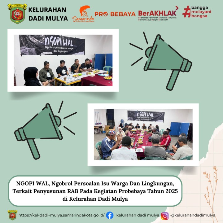 AGENDA KELURAHAN DADI MULYA BULAN MEI 2025