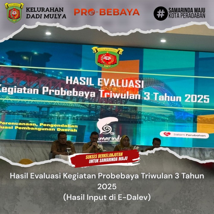 AGENDA KELURAHAN DADI MULYA BULAN SEPTEMBER TAHUN 2025