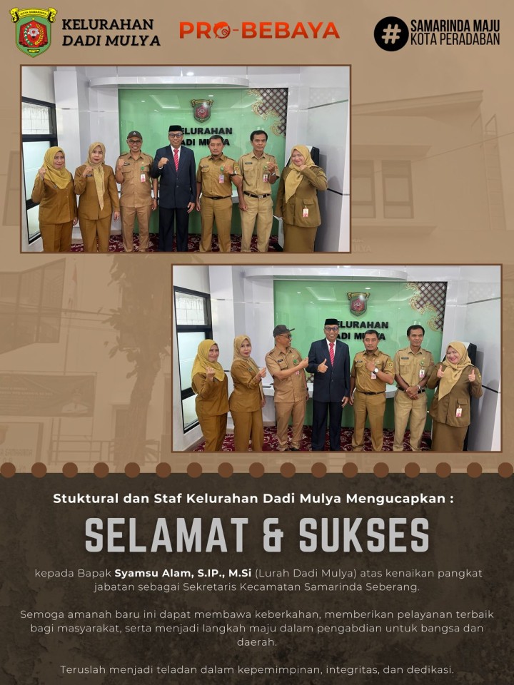 AGENDA KELURAHAN DADI MULYA BULAN SEPTEMBER TAHUN 2025