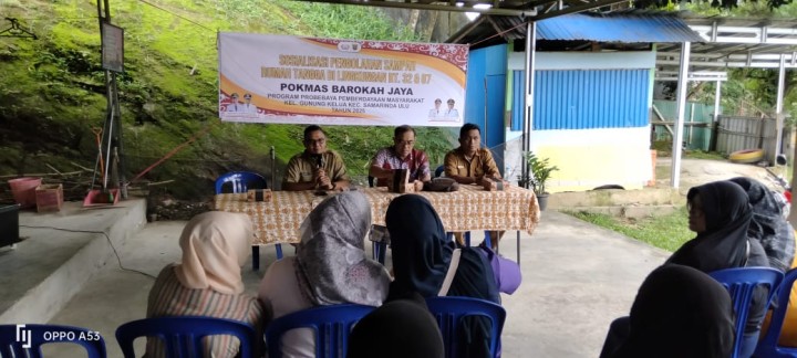 Sosialisasi Kegiatan Pemberdayaan Masyarakat Pokmas Decha Berdikari, Barokah & Mandiri PROBEBAYA 2025 di Kelurahan Gunung Kelua