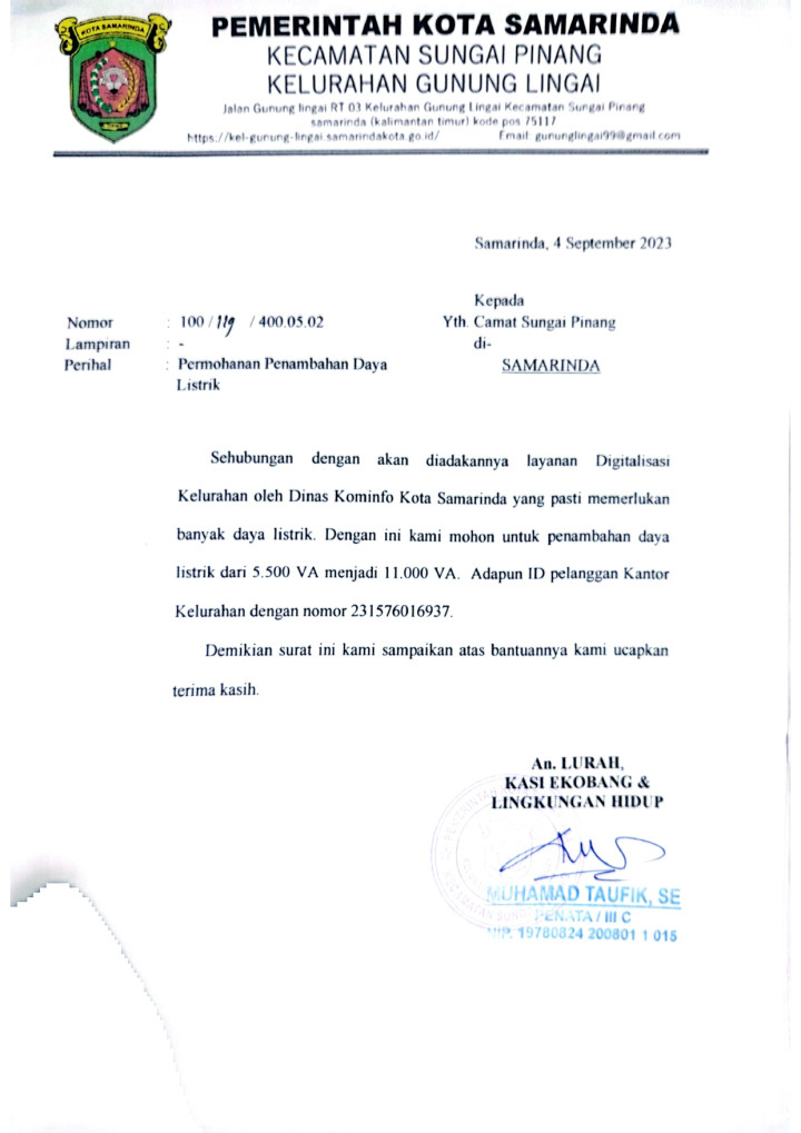 DOKUMEN SURAT MENYURAT LURAH