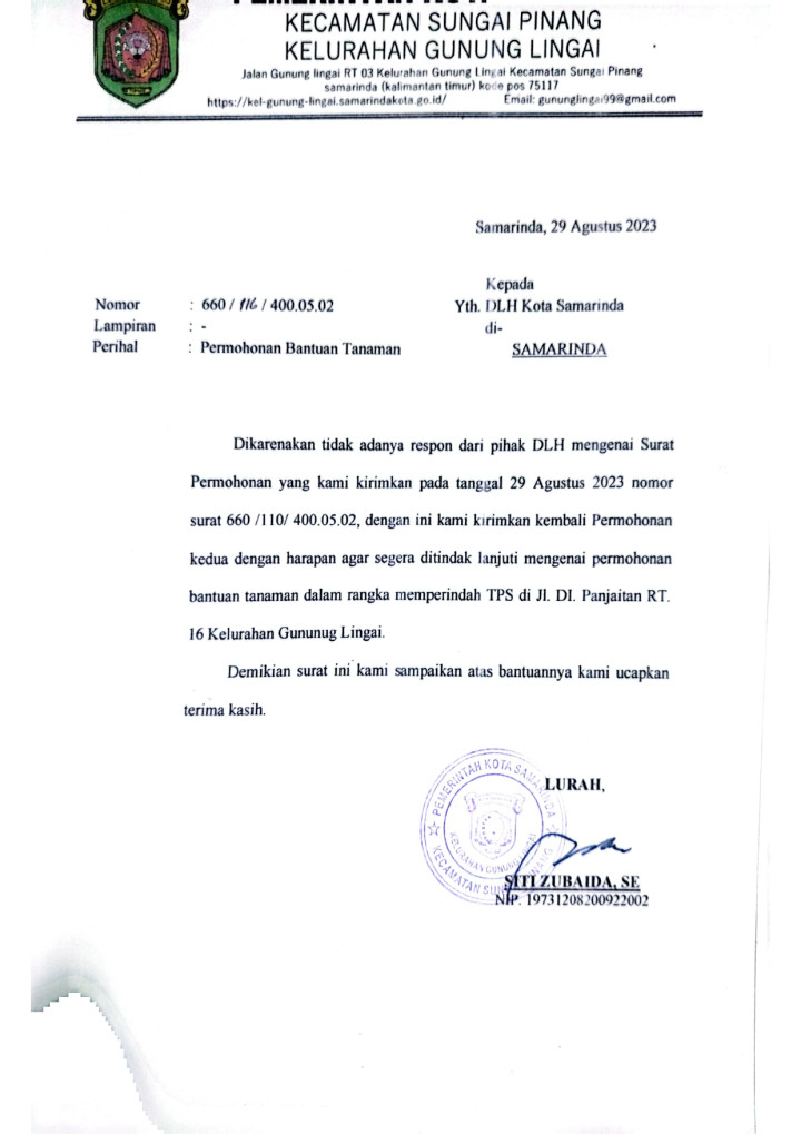 DOKUMEN SURAT MENYURAT LURAH