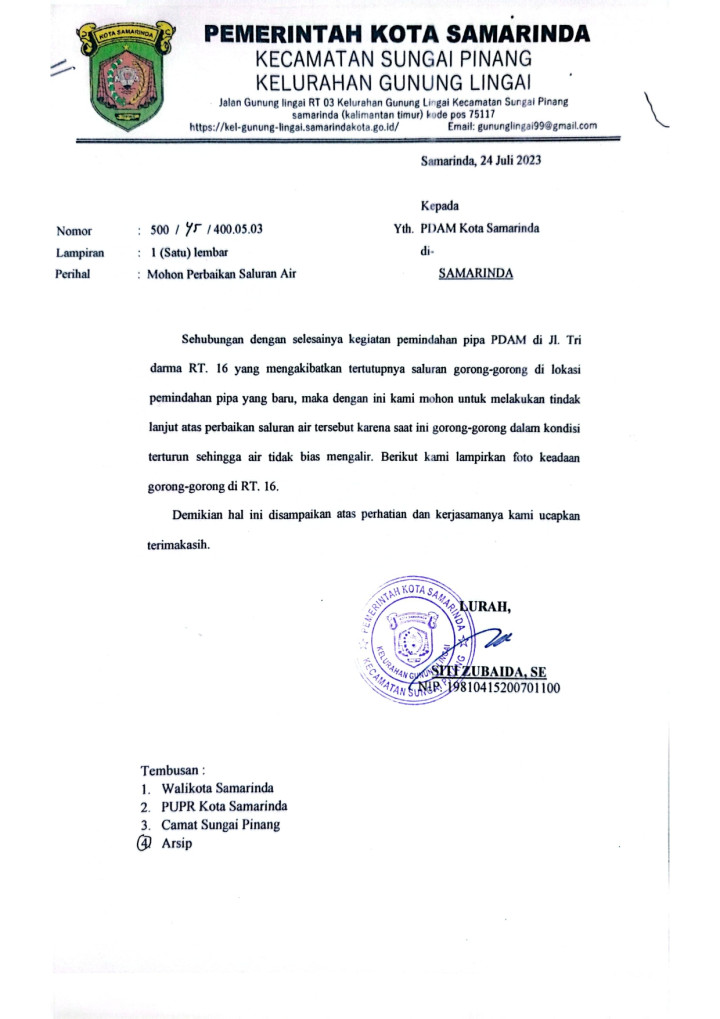 DOKUMEN SURAT MENYURAT LURAH