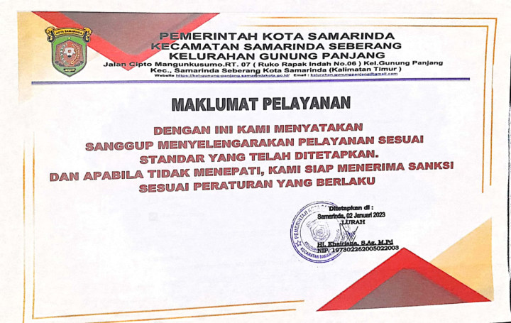 MAKLUMAT PELAYANAN