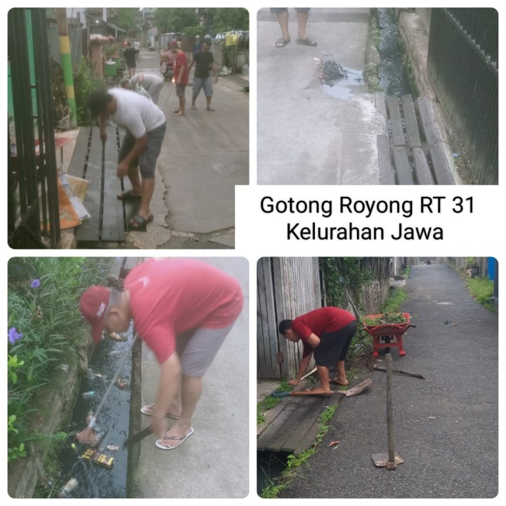 Melaporkan  Gotong Royong  28/04/2024 Kelurahan Jawa Gotong Royong di Masing Masing RT 01,02,04, 17,22,31,34 di Pimpin Oleh masing masing RT dan Warga nya Alhamdulillah Terkoordinasi danTerlaksana dengan baik