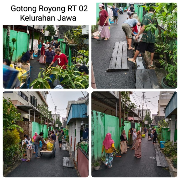 Melaporkan  Gotong Royong  28/04/2024 Kelurahan Jawa Gotong Royong di Masing Masing RT 01,02,04, 17,22,31,34 di Pimpin Oleh masing masing RT dan Warga nya Alhamdulillah Terkoordinasi danTerlaksana dengan baik