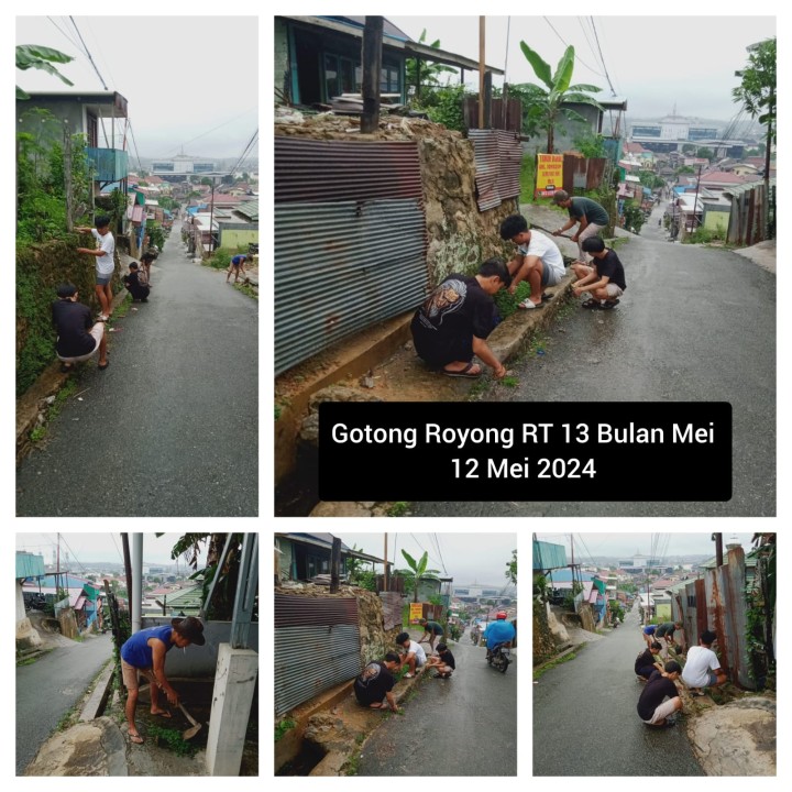 Ijin melaporkan 9/05/2024 s/d 11/05/2024 Kegiatan gotong royong Kelurahan Jawa : 02, 03√, 08√, 09√, 10√, 11√, 12√, 13√, 14√, 15√, 17√, 19√, 20√, 21√,23√, 24√, 25√, 29√,33√, 38√, dan 39√ Kelurahan Jawa Kecamatan Samarinda Ulu