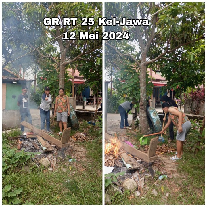 Ijin melaporkan 9/05/2024 s/d 11/05/2024 Kegiatan gotong royong Kelurahan Jawa : 02, 03√, 08√, 09√, 10√, 11√, 12√, 13√, 14√, 15√, 17√, 19√, 20√, 21√,23√, 24√, 25√, 29√,33√, 38√, dan 39√ Kelurahan Jawa Kecamatan Samarinda Ulu
