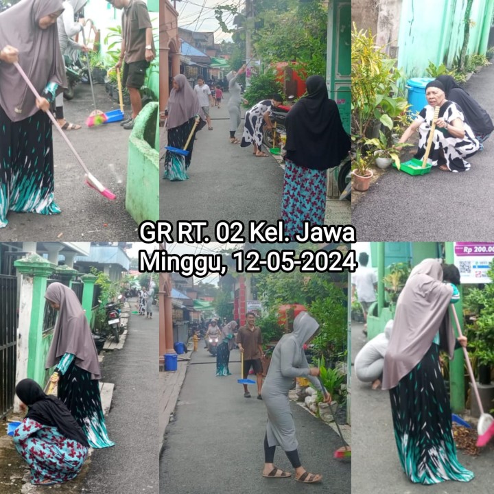 Ijin melaporkan 9/05/2024 s/d 11/05/2024 Kegiatan gotong royong Kelurahan Jawa : 02, 03√, 08√, 09√, 10√, 11√, 12√, 13√, 14√, 15√, 17√, 19√, 20√, 21√,23√, 24√, 25√, 29√,33√, 38√, dan 39√ Kelurahan Jawa Kecamatan Samarinda Ulu