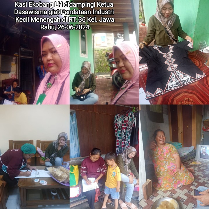 Ijin melaporkan 26/06/2024 Kegiatan Pendataan Industri Kecil Menengah di RT. 36 Kelurahan Jawa