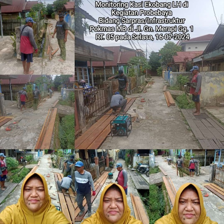 Ijin melaporkan 16/07/2024 kegiatan Probebaya Bidang Infrastruktur Pokmas MB di Jl. Gunung Merapi GG. 1
