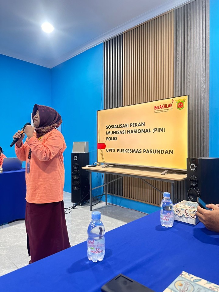 Ijin melaporkan 19/07/2024 menghadiri Sosialisasi Pekan Imunisasi Nasional (PIN) Polio di UPTD Puskesmas Pasundan