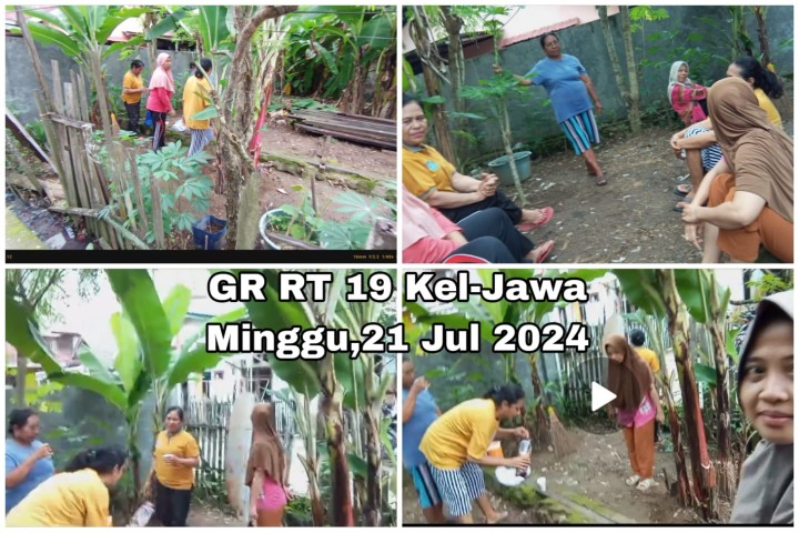 Ijin Melaporkan 21/07/2024 Kegiatan Gotong Royong RT minggu ke-3 Bulan Juli (Minggu) : RT. 02√, 08√, 15√, 17√, 19√, 20√, 22√, 23√, 24√, 25√, 26 (15/7)√ dan 26 (21/7)√, 29√, 31√, 32√, 33√, 35√, 38√, dan 40√. Bersama ; - Kelurahan Jawa Kasi Ekobang dan staf - Ketua RT masing masing dan Warganya  - di RT 33 di bantu Tim Hantu banyu pengangkatan sidemnatasi berat beserta warga RT 33