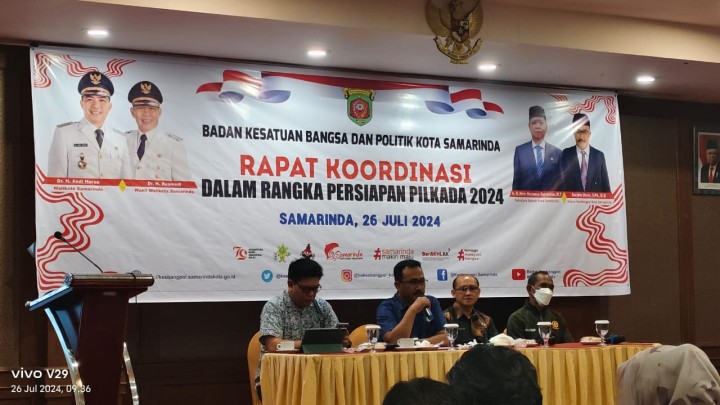 Ijin melaporkan 26/07/2024 Kegiatan Rapat Koordinasi dalam rangka persiapan PILKADA 2024
