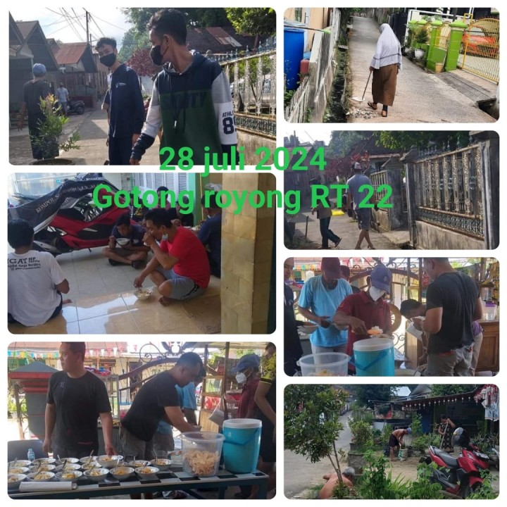 Ijin Melaporkan Jadwal Kegiatan Gotong Royong RT minggu ke-4 Juli 2024 Kelurahan Jawa : Tanggal 28/7/2024 (Minggu) : , RT. 01√, 03√, 04√, 05, 06√, 07√, 09√, 10√, 11✓, 12√, 13√, 14√, 16 (26/7)√, 18√, 21√, 22√, 27√, 28√, 30√, 34√, 36√, 37√,  39 ✓dan 40√. Bersama :  - Camat Samarinda ulu  - lurah Jawa  - Kasi ekobang kel.jawa  - Ketua RT 30 dan warganya  - dan RT lainnya di Laksanakan oelhy RT masing dan wargany Di RT 30 jl Pasundan belakang Ruko Pasundan Pengecekan Draenase Pembagi dari saluran KS.tubun luar dan sekaligus gotong Royong bersama warga Di lingkungan setempat