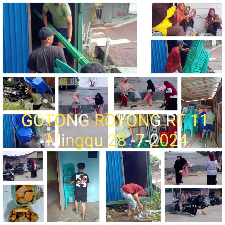 Ijin Melaporkan Jadwal Kegiatan Gotong Royong RT minggu ke-4 Juli 2024 Kelurahan Jawa : Tanggal 28/7/2024 (Minggu) : , RT. 01√, 03√, 04√, 05, 06√, 07√, 09√, 10√, 11✓, 12√, 13√, 14√, 16 (26/7)√, 18√, 21√, 22√, 27√, 28√, 30√, 34√, 36√, 37√,  39 ✓dan 40√. Bersama :  - Camat Samarinda ulu  - lurah Jawa  - Kasi ekobang kel.jawa  - Ketua RT 30 dan warganya  - dan RT lainnya di Laksanakan oelhy RT masing dan wargany Di RT 30 jl Pasundan belakang Ruko Pasundan Pengecekan Draenase Pembagi dari saluran KS.tubun luar dan sekaligus gotong Royong bersama warga Di lingkungan setempat