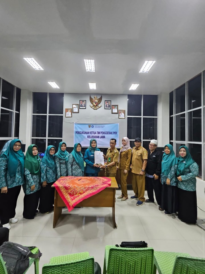 Ijin Melaporkan  30/07/2024 Kelurahan Jawa Pengukuhan Ketua TP PKK kelurahan Jawa  masa bakti 2024-2029 Oleh Pembina PKK kelurahan Jawa