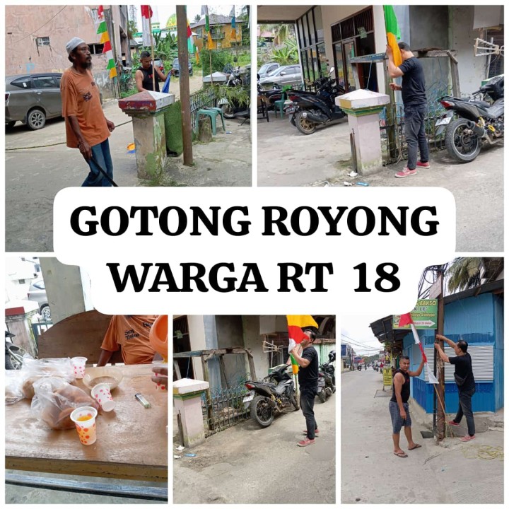 Ijin melaporkan Kelurahan Jawa  04/8/2024 (Minggu) : RT. 02√, 05√, 07√, 08 (GRM)√, 09 (GRM)√, 10 (GRM)√, 11 (GRM & Mandiri)√√, 12 (GRM)√, 13 (GRM)√, 14 (GRM)√, 15 (GRM)√, 16 (GRM)√, 17√, 20 (GRM)√, 22√, 23√, 24√, dan 25√. Hadir : - Camat Samarinda ulu dan staf seksi KLH, memantau Gotong Royong Masal di jl TPS Arjuna  - Lurah Jawa  dan pejabat struktural dan staf - LPM Seluruh Anggota - Babinsa dan Babinkambmas Kel Jawa - seluruh Ketua RT yg tersebut diatas beserta warga nya  - Dasawisma RT 15 - 1 DT DPUR Beserta Anggota  - 2 tangki  Air Bantuan PDAM Tirta Kencana untuk penyemprotan Akhir  - Gotong pengangkatan drainase , pemasangan umbul dan bendera merah putih,dan pembersihan lingkungan Lainnya