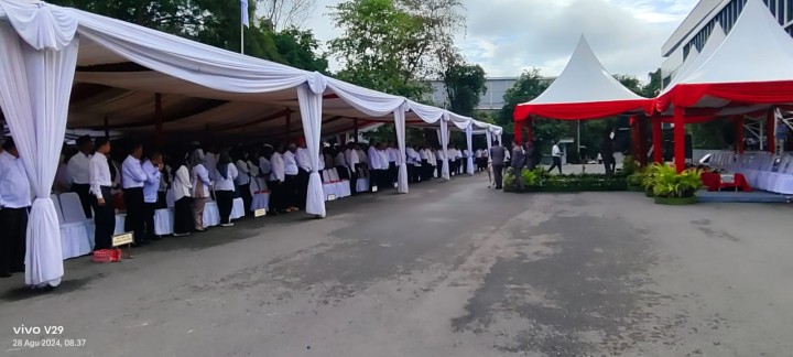 Ijin melaorkan 28/08/2024 Kasi Pemerintahan Menghadiri  Pengukuhan Pengurus  Lembaga Pemberdayaan Masyarakat (LPM) Kelurahan  se-Kota Samarinda