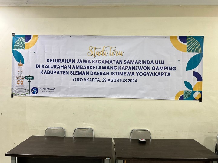 Ijin melaporkan 26/08/2024 Lurah, Sekretaris, Kasi Kesra Beserta Staf dan Jajaran nya Melakukan Kegiatan Studi Tiru UMKM Ekonomi Kreatif ke Kalurahan Ambarketawang Kapanewon Sleman DIY
