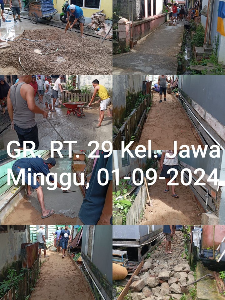 Ijin Melaporkan  Gotong Royong  Minggu 1-09- 2024  Kelurahan Jawa :  RT. 01√, 02√, 08, 10√, 11√, 12√, 13√, 14√, 15√, 16√, 17√, 19√, 23, 29√, 30√, 34√, 36√, Dan RT 25 (30-08-2024) Di Laksanakan oleh Ketua RT Masing Masing berserta warga nya