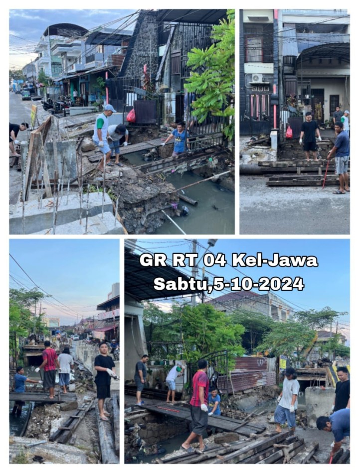 Ijin Melaporkan   Gotong Royong   Kelurahan Jawa : Tanggal 05/10/2024 (Sabtu) : RT. 04√, dan 36√. Tanggal 06/10/2024 (Minggu) : RT. 01√, 03√, 05√, 06√, 07√, 08√, 16√, 18√, 22√, 23√, 24√, 26√, 27√, 28√, 30 , 31√, 32√, 33, 34√, 35, 37√, dan 40√.