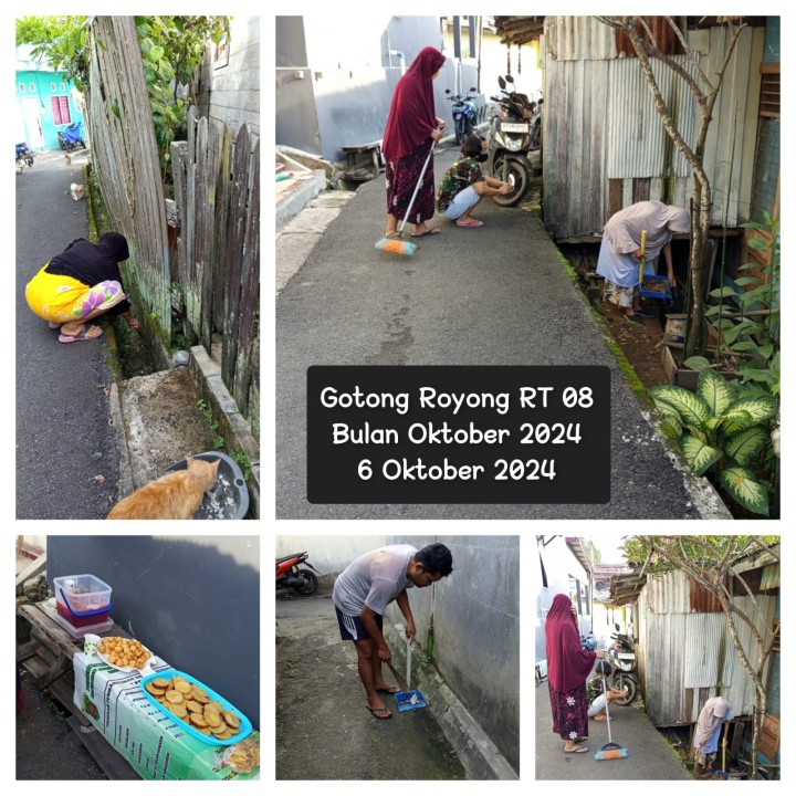 Ijin Melaporkan   Gotong Royong   Kelurahan Jawa : Tanggal 05/10/2024 (Sabtu) : RT. 04√, dan 36√. Tanggal 06/10/2024 (Minggu) : RT. 01√, 03√, 05√, 06√, 07√, 08√, 16√, 18√, 22√, 23√, 24√, 26√, 27√, 28√, 30 , 31√, 32√, 33, 34√, 35, 37√, dan 40√.