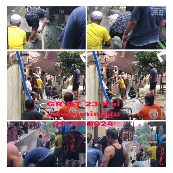 Ijin Melaporkan   Gotong Royong   Kelurahan Jawa : Tanggal 05/10/2024 (Sabtu) : RT. 04√, dan 36√. Tanggal 06/10/2024 (Minggu) : RT. 01√, 03√, 05√, 06√, 07√, 08√, 16√, 18√, 22√, 23√, 24√, 26√, 27√, 28√, 30 , 31√, 32√, 33, 34√, 35, 37√, dan 40√.
