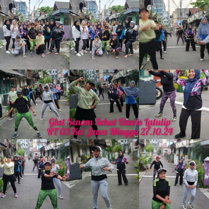 Jadwal Kegiatan Gotong Royong RT minggu ke-4 Oktober 2024 Kelurahan Jawa :  Tanggal 25/10/2024 (Jumat) : RT. 10 √. Tanggal 27/10/2024 (Minggu) : RT. 01√, 09√, 11√, 12√, 13√, 14√, 15√, 16√, 17√, 20√, 21√, 29√, 32√, 33√, 34√, dan 38√.  (N.B. Yang sudah kirim foto dokumentasi dicontreng)