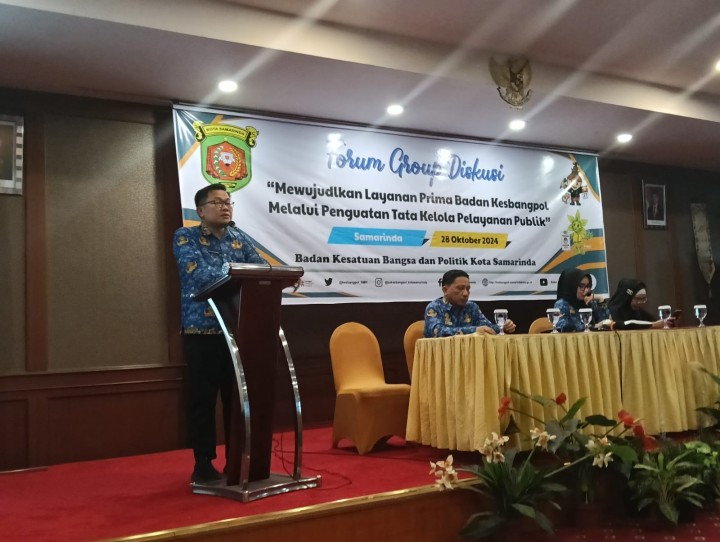 Mohon ijin melaporkan 28/10/2024 Lurah Jawa menghadiri kegiatan Forum Group Diskusi "Mewujudkan Layanan Prima Badan Kesbangpol Melalui Penguatan Tata Kelola Pelayanan Publik" Badan Kesatuan Bangsa dan Politik Kota Samarinda