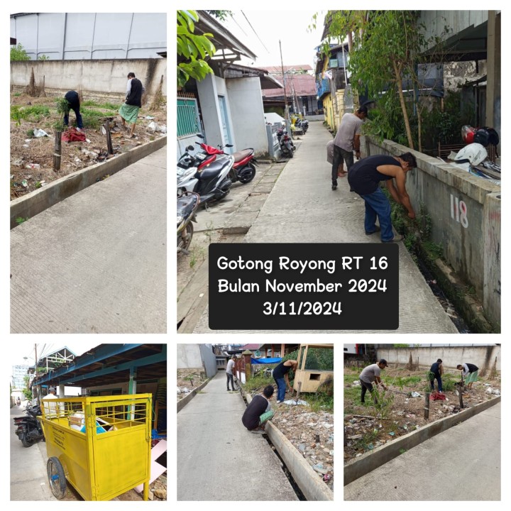 Mohon ijin menyampaikan Jadwal Kegiatan Gotong Royong RT minggu ke-1 November 2024 Kelurahan Jawa : Tanggal 02/11/2024 (Sabtu) : RT. 07√, dan 26√. Tanggal 03/11/2024 (Minggu) : RT. 04√, 06√, 08√, 09√, 10√, 16√, 22√, 29√, 30√, 31√, 34√, dan 36√.