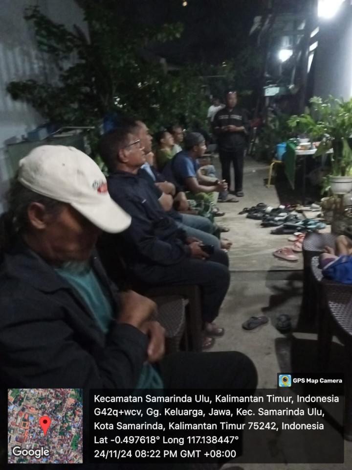 Mohon ijin menyampaikan 24/11/2024 Kasi Kesra Kelurahan Jawa mengikuti Rembuk warga RT 38 bersama ketua RT pokmas Peradaban mandiri bersinar dan pendamping