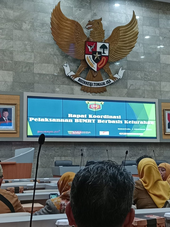 Mohon Ijin menyampaikan 2/12/2024 Sekretaris Lurah dan Staf Kasi Ekobang Kelurahan Jawa menghadiri Rapat Koordinasi Pelaksanaan BUMRT Berbasis Kelurahan