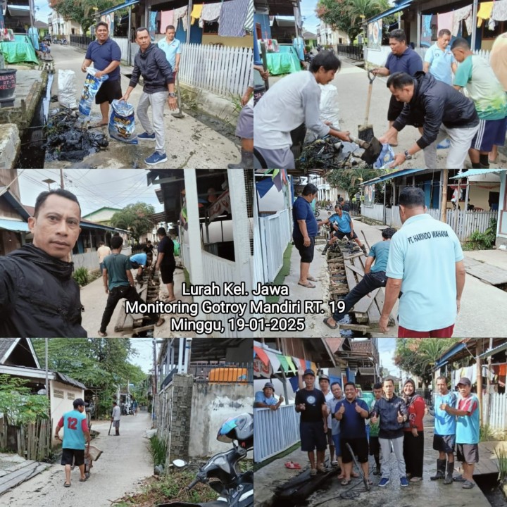 Mohon ijin menyampaikan 19/1/2025 Lurah Jawa, Kasi Ekobang LH & Staf Seksi Ekobang LH mengikuti Kegiatan Gotroy Mandiri RT. 19 Kelurahan Jawa Kecamatan Samarinda Ulu