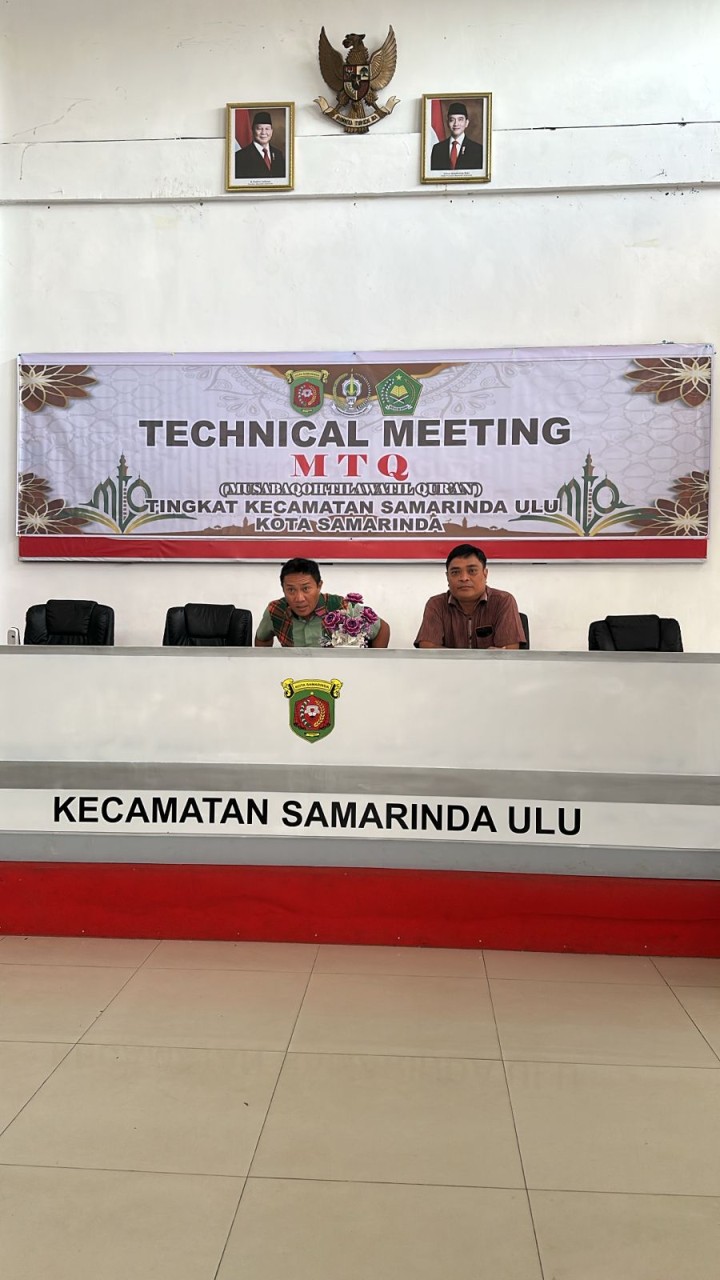 Mohon ijin menyampaikan 13/2/2025 Kasi Kesra menghadiri kegiatan Pelantikan dewan hakim MTQ di Aula Kecamatan Samarinda Ulu