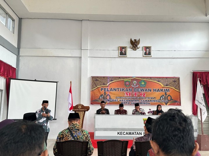 Mohon ijin menyampaikan 13/2/2025 Kasi Kesra menghadiri kegiatan Pelantikan dewan hakim MTQ di Aula Kecamatan Samarinda Ulu