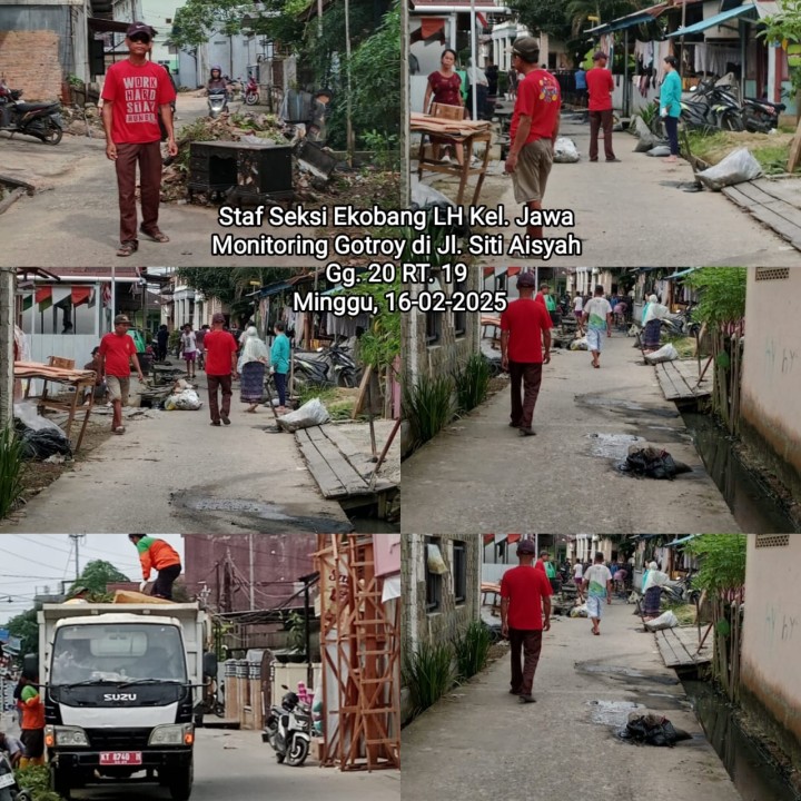 Mohon ijin menyampaikan 16/2/2025 Kegiatan Monitoring Kasi Ekobang LH Kel. Jawa & Staf pada Gotroy di Jl. Siti Aisyah Gg. 20 RT. 19 bersama Tim Hantu Banyu DPUPR Kota Samarinda