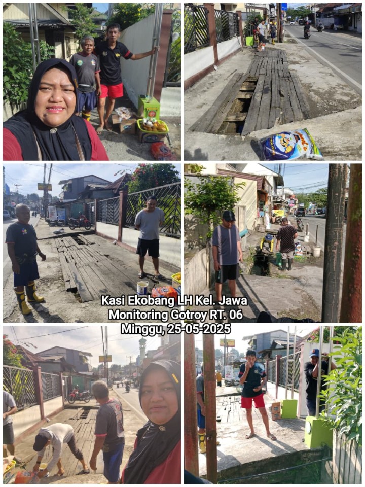 Mohon izin menyampaikan Kegiatan Kasi Ekobang & LH dan Staf Seksi Ekobang LH pada Gotroy RT. 06,07,14,25 Minggu, 25-05-2025