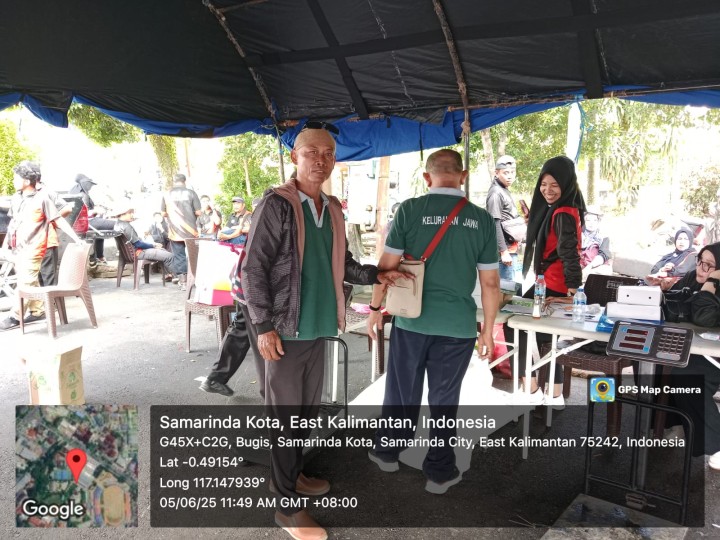 Mohon izin menyampaikan 05/06/2025 Lurah Jawa, Sekretaris, Beserta jajaran nya menghadiri Pelaksanaan Apel Bersama dan Aksi Bersih Sampah Plastik di Lapangan Parkir Gor Segiri Samarinda