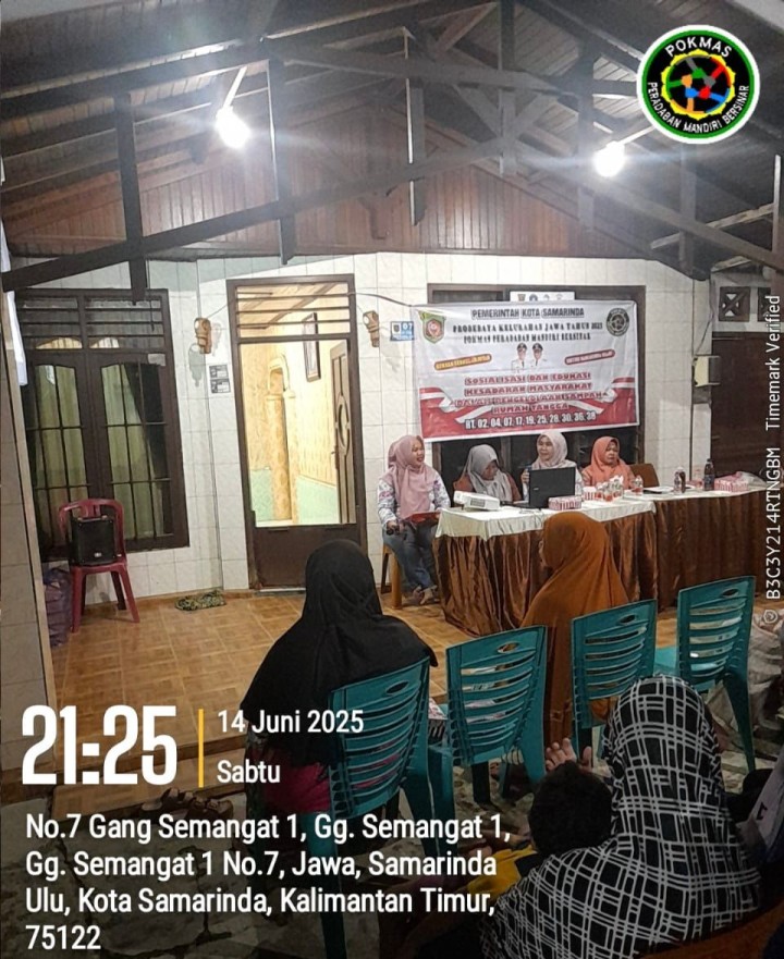 Mohon izin menyampaikan 14/06/2025 Kasi Kesra menghadiri Sosialisai dan Edukasi Kesadaran Masyarakat dlm pengelolaan Sampah Sebagai Narasumber Bersama Ibu Siti Munawarah di RT 17