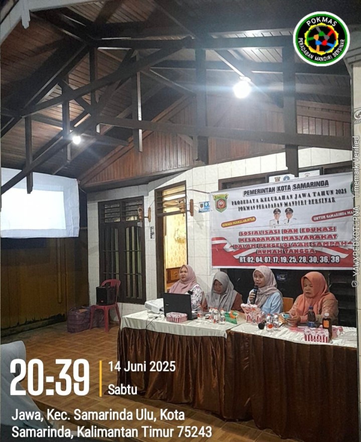 Mohon izin menyampaikan 14/06/2025 Kasi Kesra menghadiri Sosialisai dan Edukasi Kesadaran Masyarakat dlm pengelolaan Sampah Sebagai Narasumber Bersama Ibu Siti Munawarah di RT 17