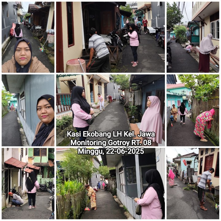 Mohon izin menyampaikan 22/6/2025 Kegiatan Monitoring Kasi Ekobang LH Kelurahan Jawa bersama Staf di Jl. Gunung Arjuna RT. 08, RT. 10 dan RT. 11