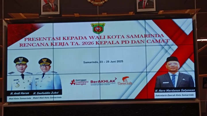 Mohon ijin menyampaikan 25/6/2025 Lurah Jawa menghadiri kegiatan Persentase Renja 2026 di Rumah Jabatan Walikota Samarinda