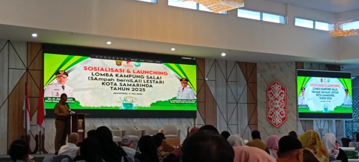 Mohon izin menyampaikan 8/7/2025 Lurah Jawa menghadiri kegiatan Launching dan Sosialisasi Lomba Kampung Salai (Sampah Bernilai) Antar Kecamatan Se-Kota Samarinda Tahun 2025