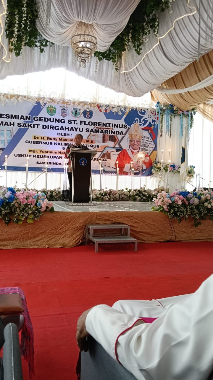 Mohon izin menyampaikan 1/8/2025 Lurah Jawa menghadiri kegiatan Peresmian Gedung Baru RS. Dirgahayu Kota Samarinda