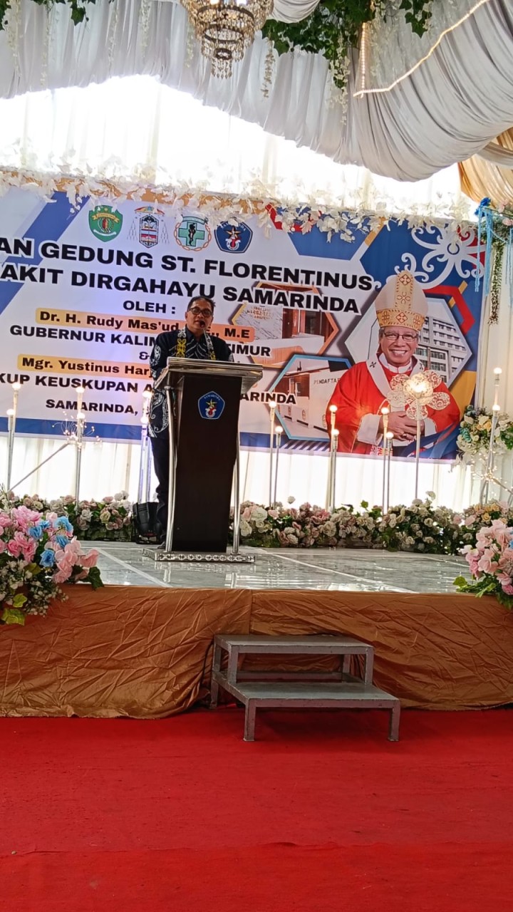 Mohon izin menyampaikan 1/8/2025 Lurah Jawa menghadiri kegiatan Peresmian Gedung Baru RS. Dirgahayu Kota Samarinda