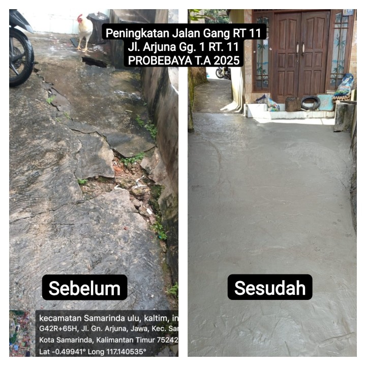 Mohon izin menyampaikan 5/8/2025 Kegiatan Monev di Jl. Gn. Arjuna Gg. 1 Atas RT. 11 dan RT. 19 Kelurahan Jawa