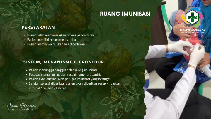 Standar Pelayanan Ruang Imunisasi