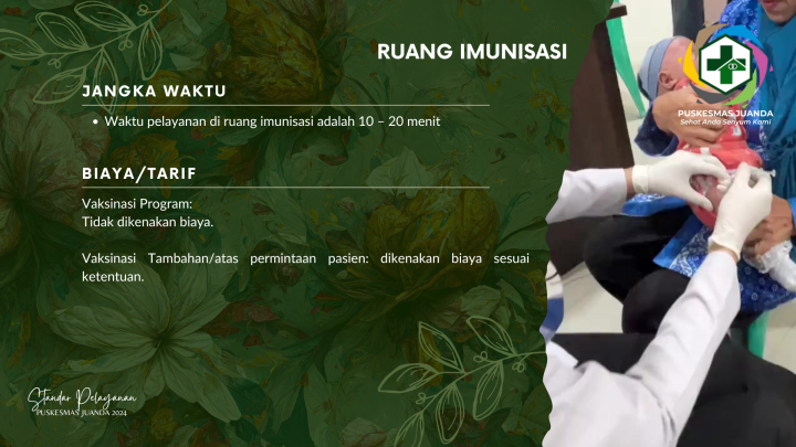 Standar Pelayanan ruang imunisasi
