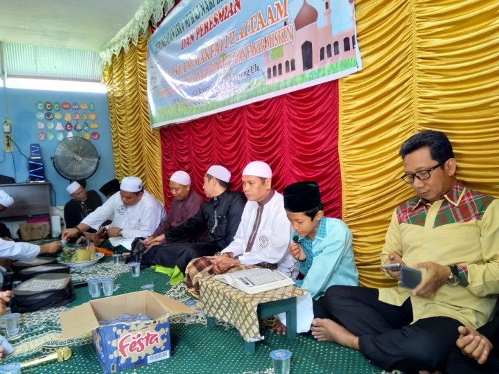Peringatan Isra Mi'raj & Peresmian TK Islam Makfalul Aitam di Jl.Cendana Gg.Keluarga, Teluk Lerong Ulu. Sabtu, 07 April 2018